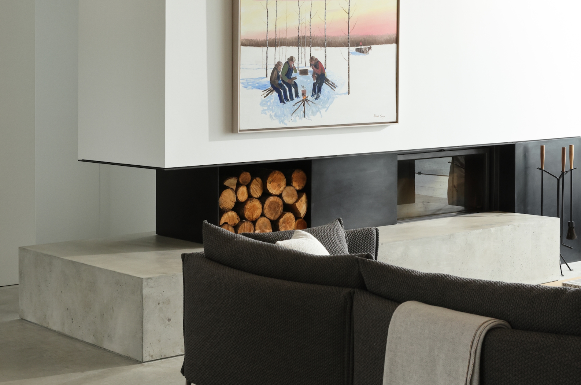 Broadwell Metal fireplace surround